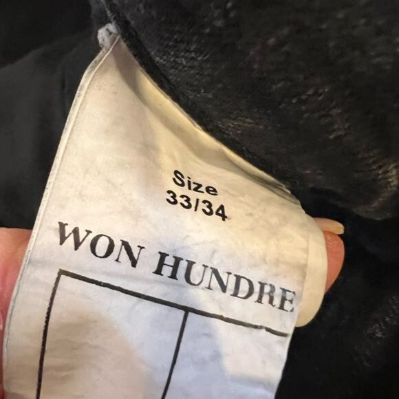 WON HUNDRED Dean A Men’s Jeans Size 33 Waist Black Slim Straight - Picture 8 of 11